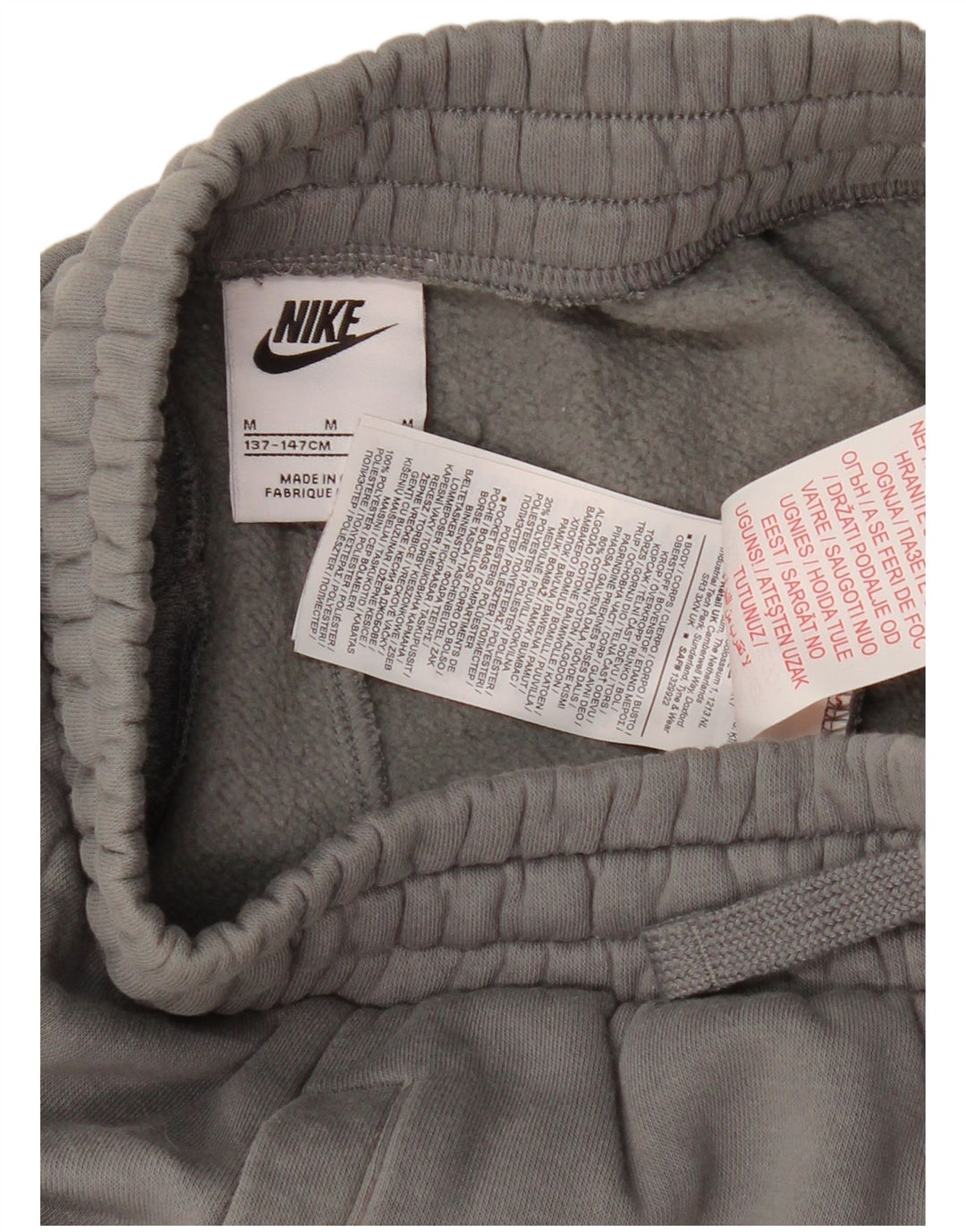 Спортивные шорты NIKE для мальчиков 10–11 лет, хлопковые, среднего серого цвета