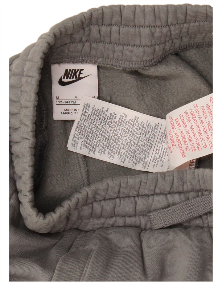 Спортивные шорты NIKE для мальчиков 10–11 лет, хлопковые, среднего серого цвета