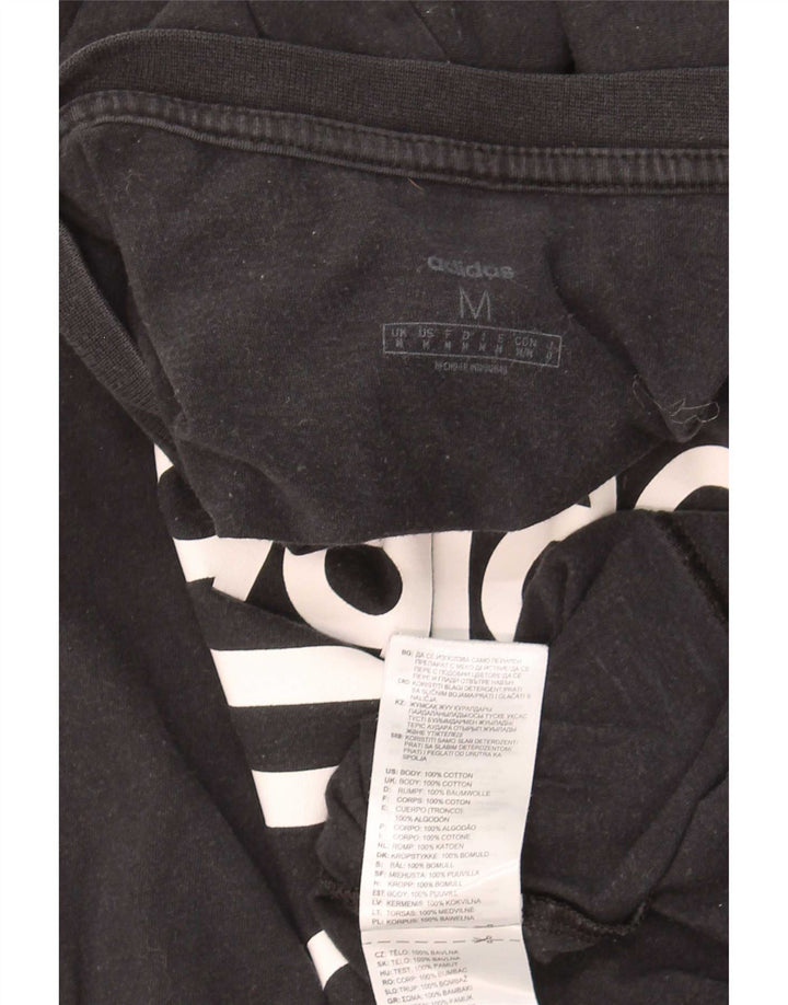 Мужская футболка с рисунком Adidas Top Medium Black Cotton