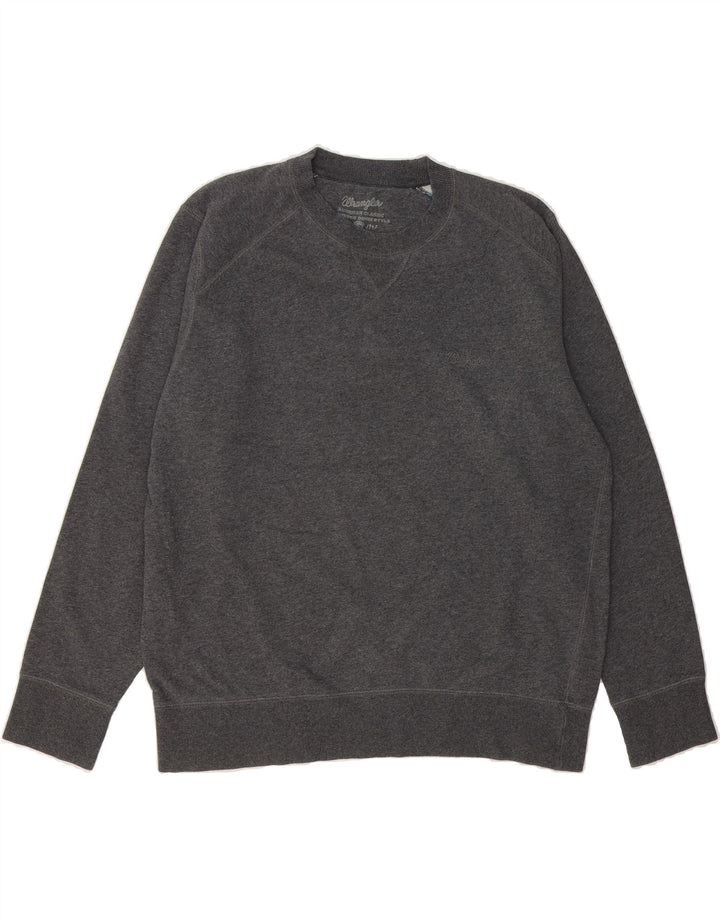 WRANGLER Mens Sweatshirt Jumper Large Grey Cotton Vintage Wrangler and Second-Hand Wrangler from Messina Hembry 