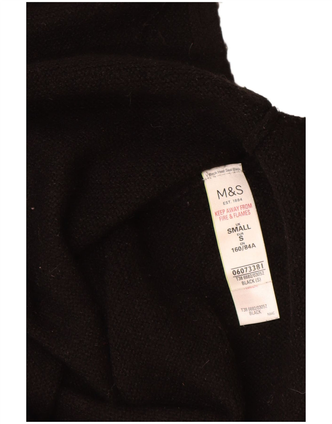 MARKS & SPENCER Womens Boat Neck Jumper Sweater UK 10 Small Black