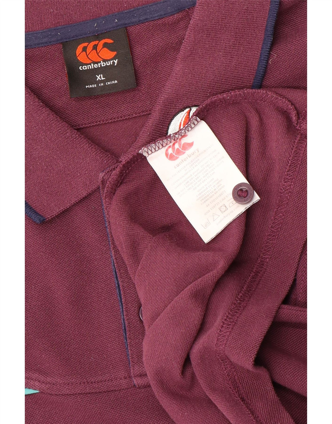 CANTERBURY Мужская рубашка-поло IRFU XL фиолетового цвета из полиэстера