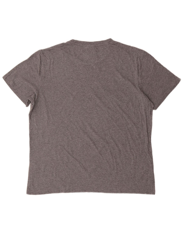Champion Mens Graphic T-Shirt Top 2XL Grey Flecked Cotton