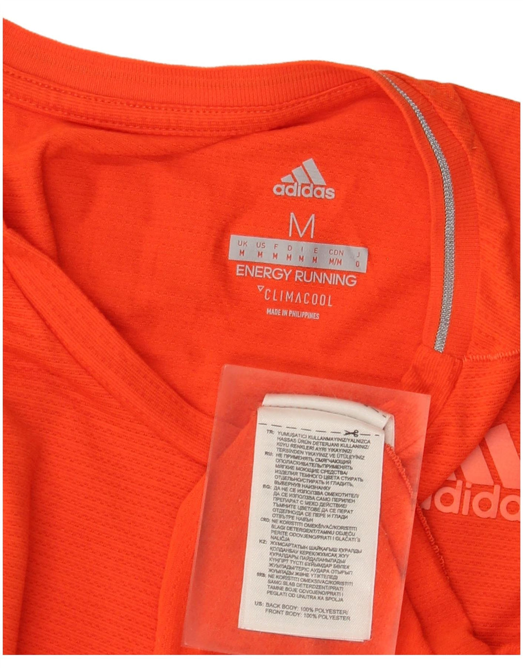 Мужская футболка Adidas Climacool, верх среднего оранжевого цвета из полиэстера
