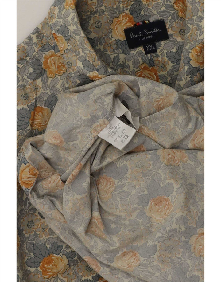 Мужская рубашка Paul Smith 2XL, разноцветный хлопок с цветочным принтом