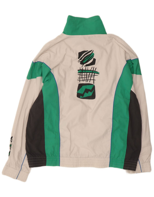 Lotto Мужской спортивный костюм с графическим рисунком, верхняя куртка XL, белый с цветными блоками