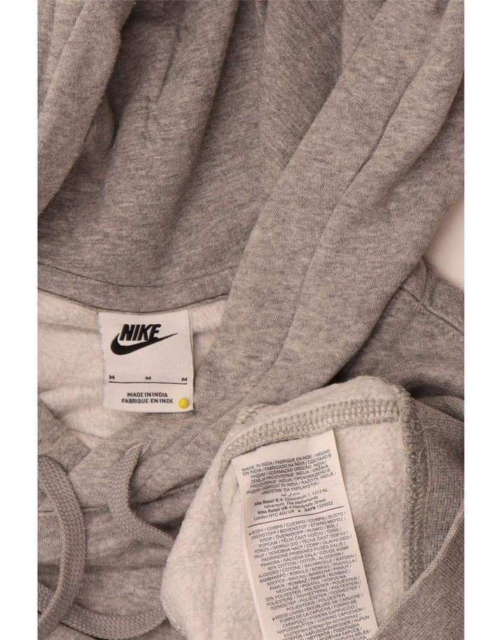Мужской джемпер с капюшоном Nike среднего серого цвета, хлопок с крапинками