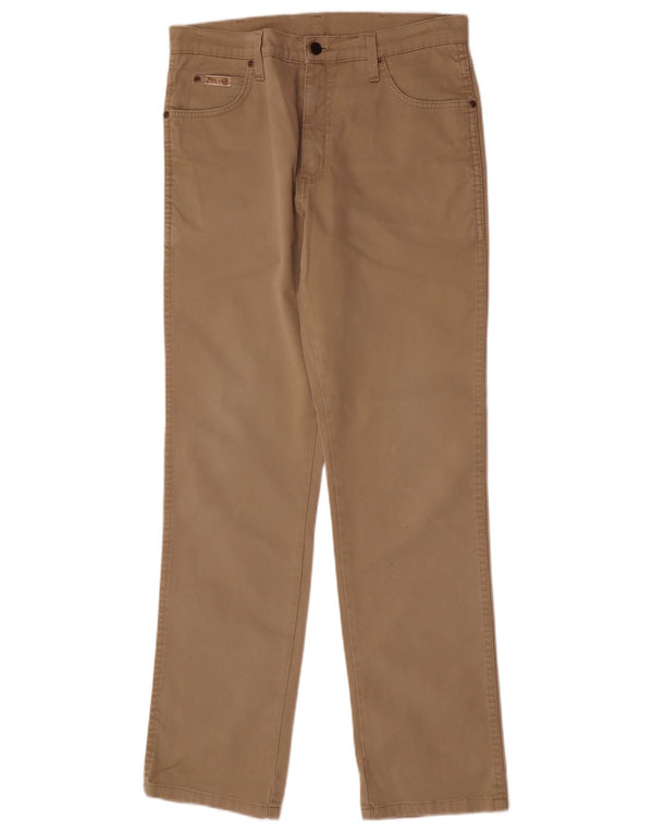 Мужские прямые повседневные брюки Wrangler Texas W33 L32, бежевый хлопок