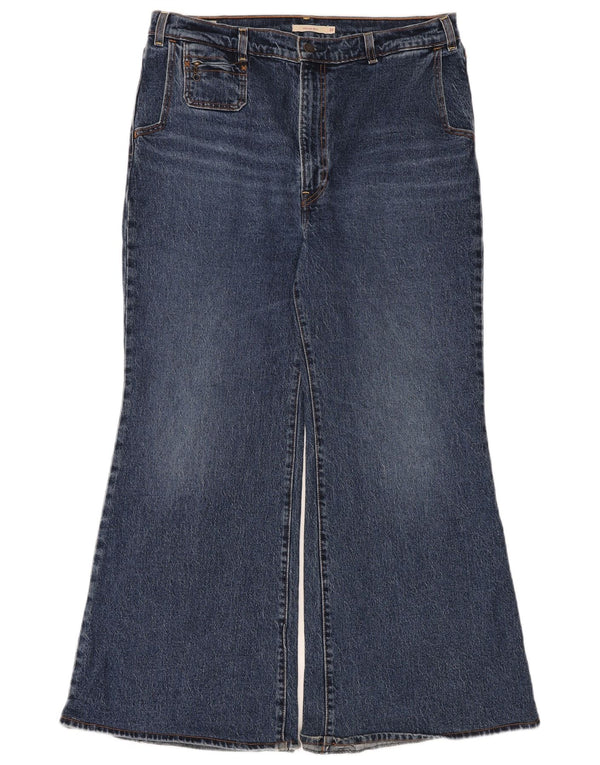 Женские расклешенные джинсы Levi's Ribcage W33 L30, синий хлопок