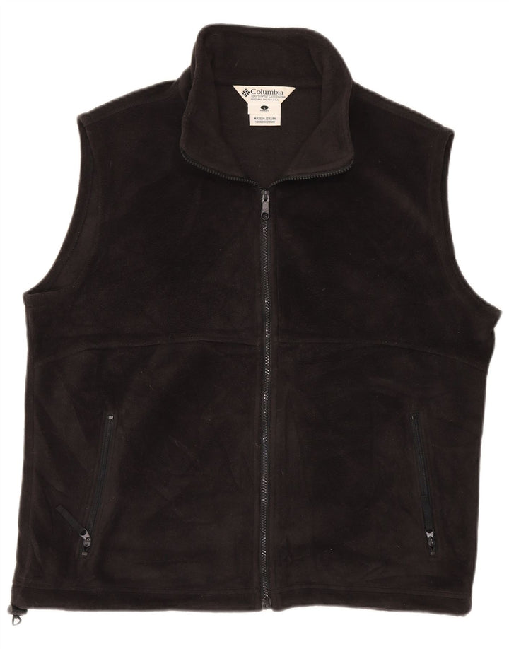 Женский флисовый жилет COLUMBIA UK 16, большой размер, черный полиэстер