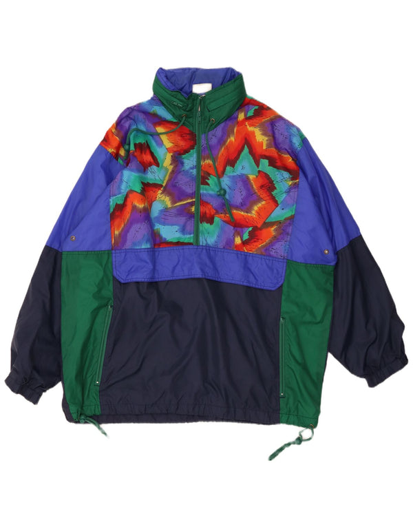ВИНТАЖНАЯ мужская куртка-анорак свободного кроя, Великобритания, 40, большие разноцветные цветные блоки