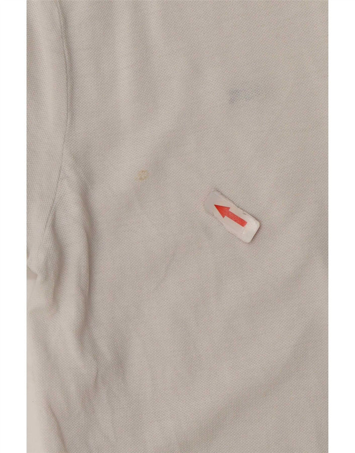 Женская рубашка поло Lacoste, размер 42, большой белый хлопок