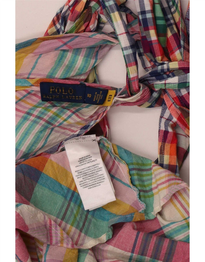Женское платье с бретелькой Polo Ralph Lauren, США, 10 шт., большое разноцветное лоскутное одеяло