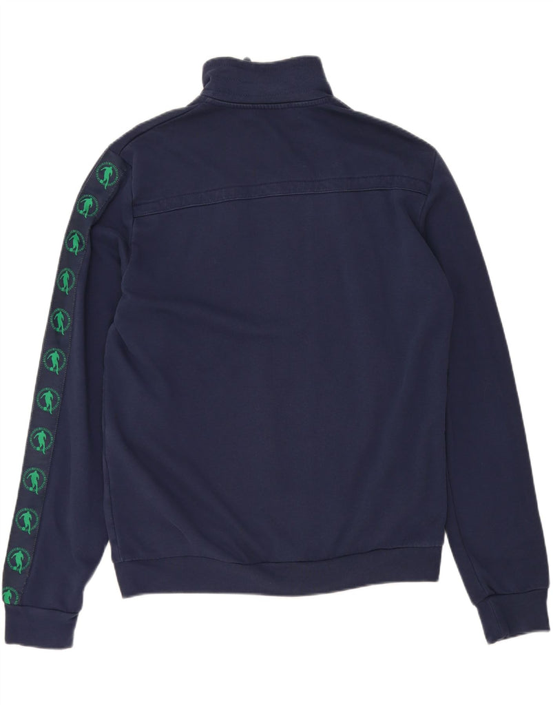 BIKKEMBERGS Mens Graphic Tracksuit Top Jacket Large Navy Blue Cotton Vintage Bikkembergs and Second-Hand Bikkembergs from Messina Hembry 