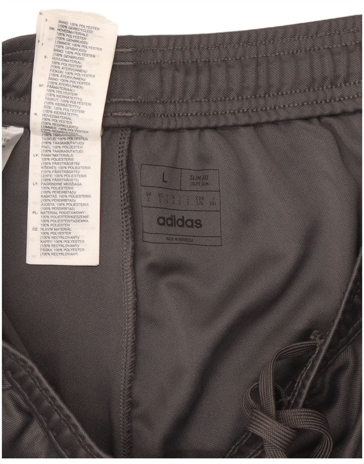 Мужские спортивные брюки Adidas Slim Fit, брюки для бега, большие серые полосатые