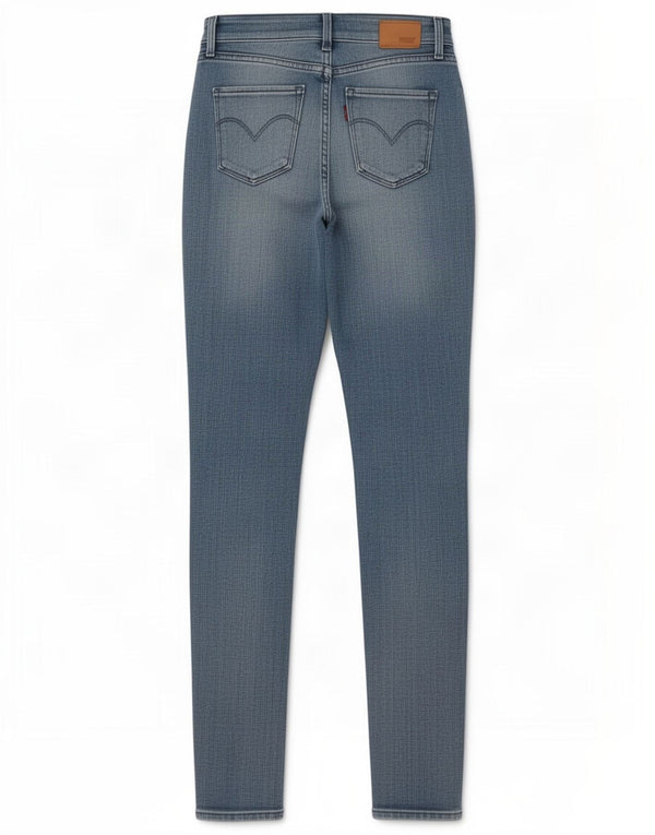Женские джинсы скинни Levi's с высокой посадкой W24 L32, синие, хлопок