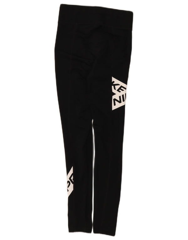 Женские леггинсы с рисунком Nike Dri Fit UK 4 XS, черные с цветными блоками