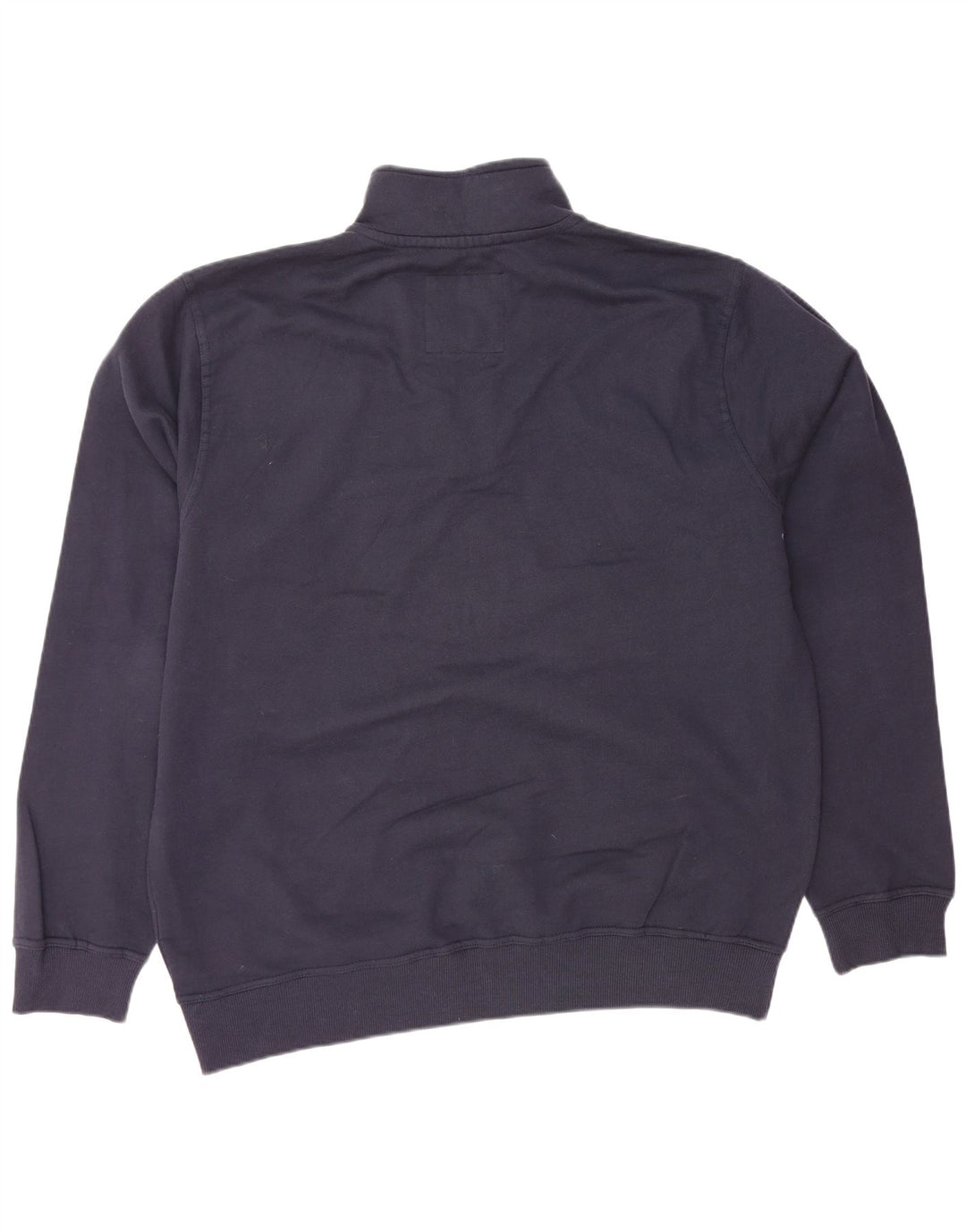 Мужская толстовка с воротником на молнии, джемпер 2XL, темно-синий, хлопок, одежда для экипажа