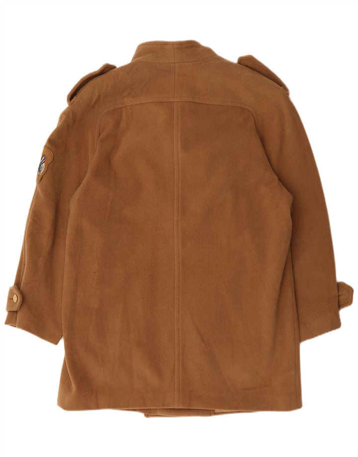 Женское двубортное пальто в стиле милитари Roccobarocco UK 18 XL, бежевое