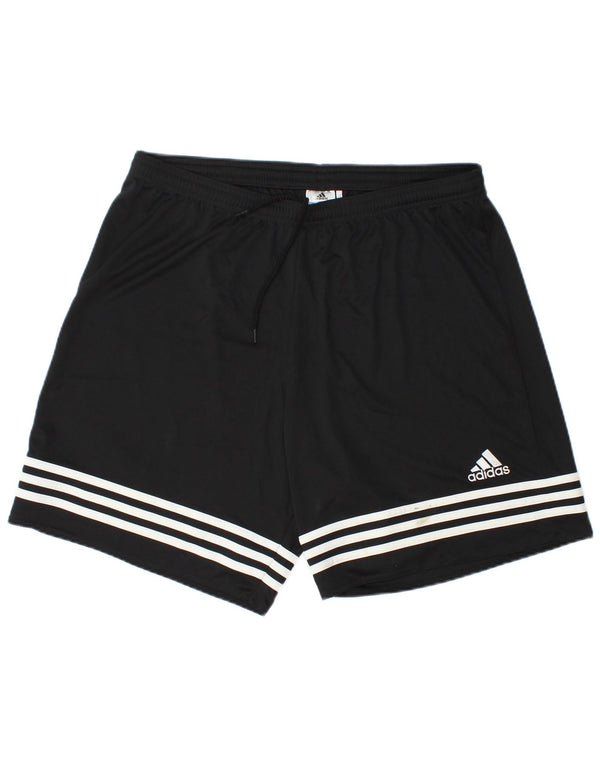 Мужские спортивные шорты Adidas XL W38 L7, черные полосатые спортивные шорты из полиэстера