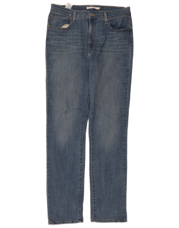 Женские прямые джинсы Levi's 724 с высокой посадкой W32 L32, синие, хлопок
