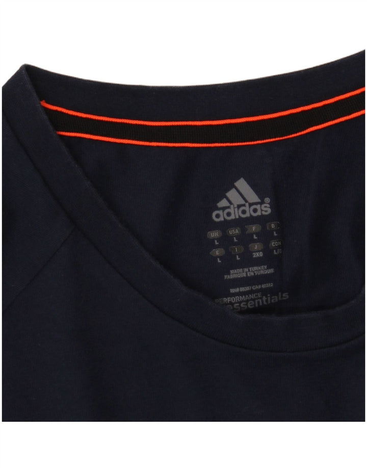 Мужская футболка ADIDAS Climalite, большая, темно-синяя