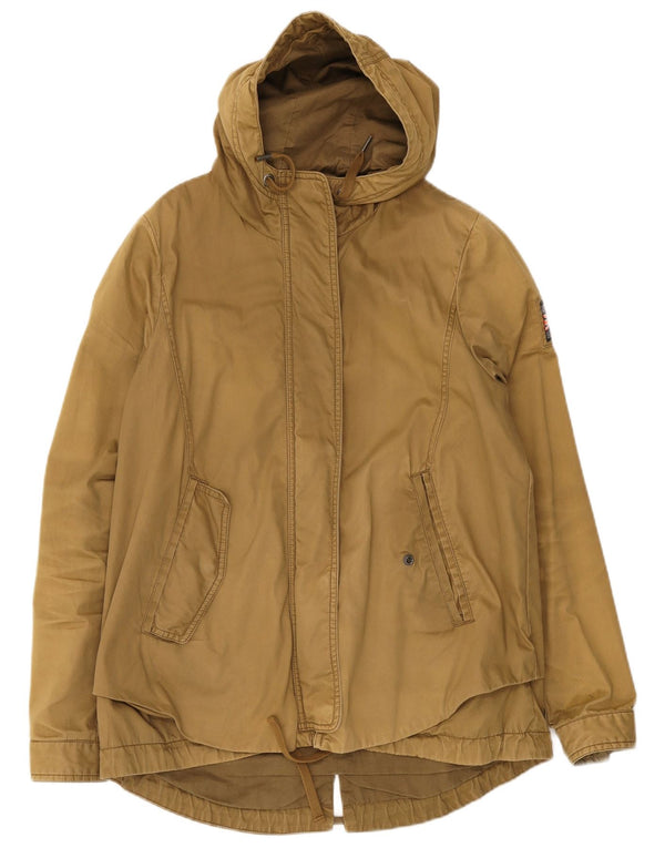 Женская парка Superdry с капюшоном UK 14, средний цвет хаки, хлопок