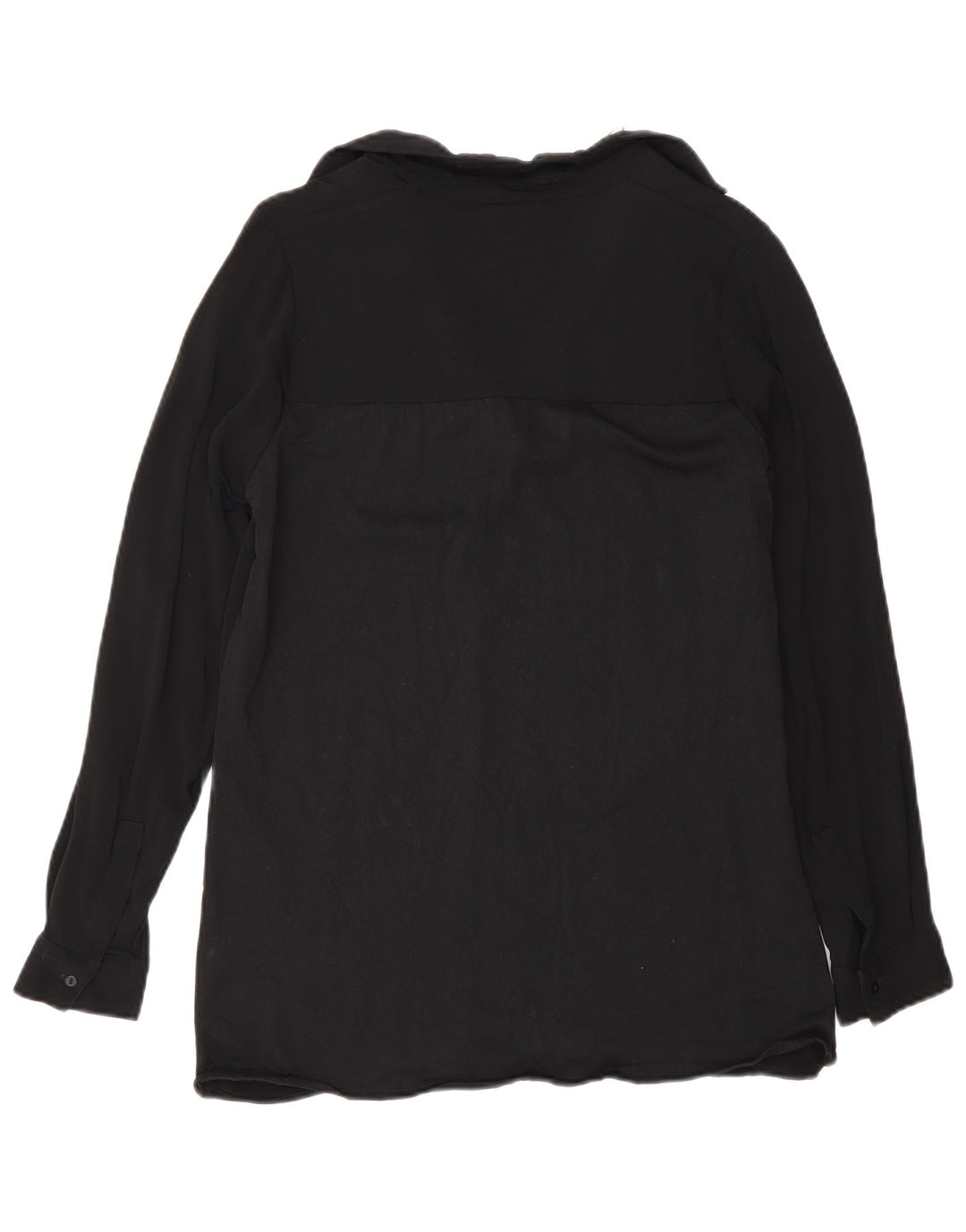 Женская блузка с длинным рукавом Massimo Dutti UK 10, маленькая, черная, вискоза