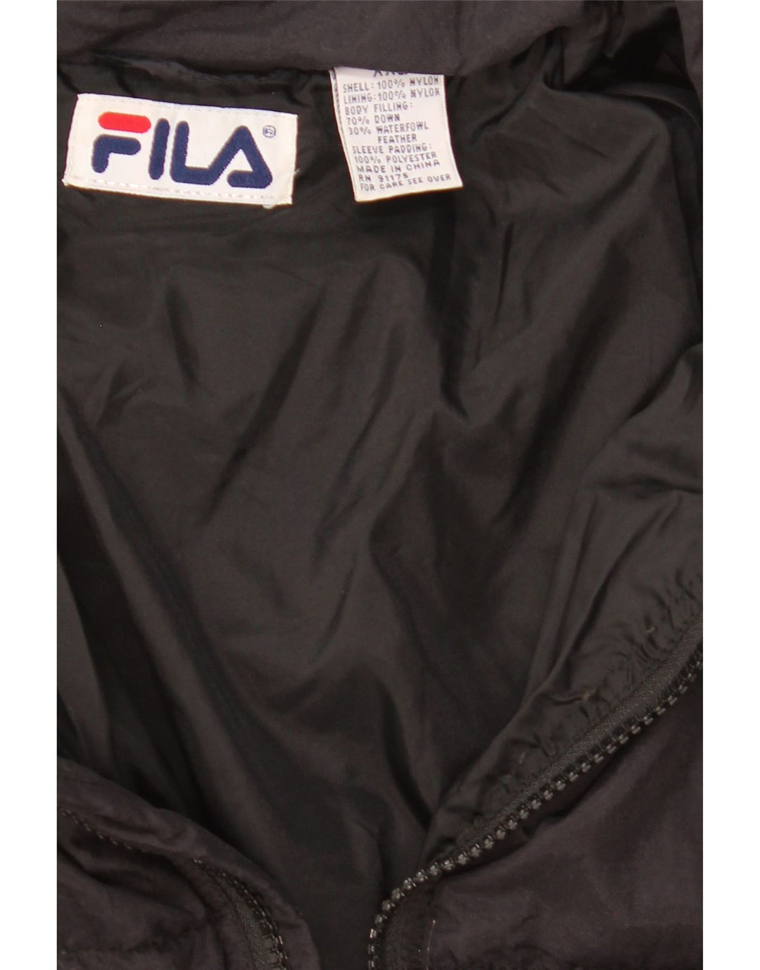 Мужская стеганая куртка Fila UK 44 2XL, черный нейлон