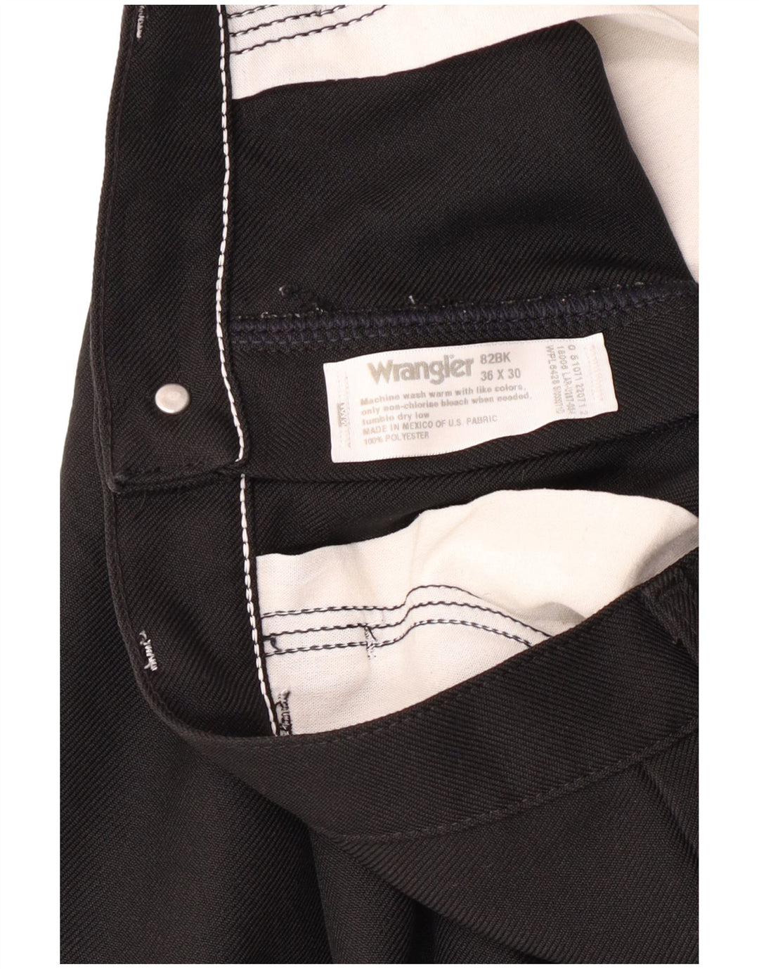 Мужские повседневные брюки Wrangler Bootcut W36 L30, черные, классические, из полиэстера