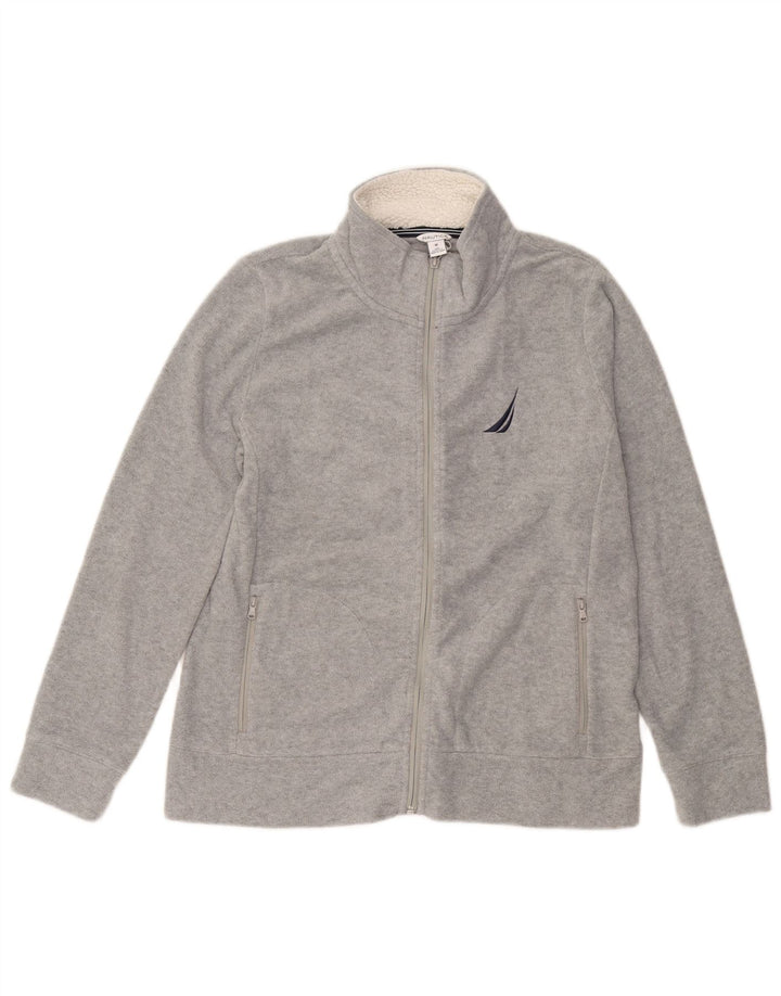 Женская флисовая куртка NAUTICA UK 14, полиэстер среднего серого цвета