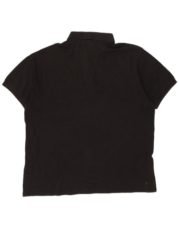 Мужская рубашка-поло Lacoste, размер 6 XL, черный хлопок