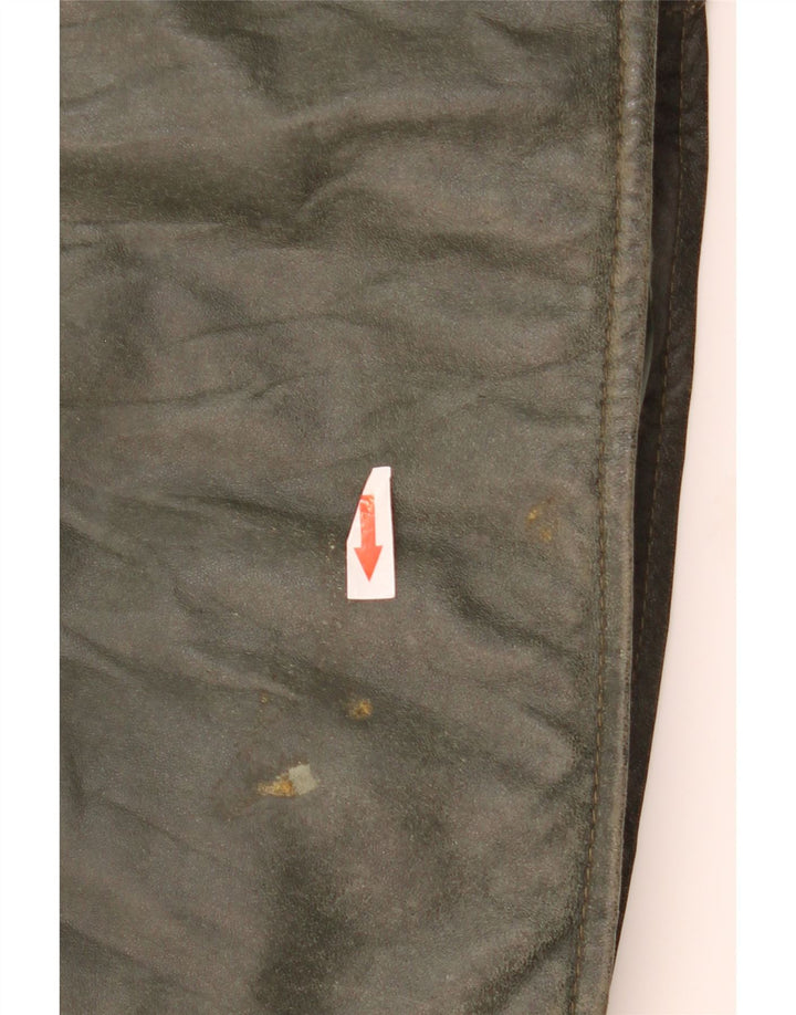 Morris Мужская кожаная куртка с капюшоном IT 52 XL Зеленая кожа