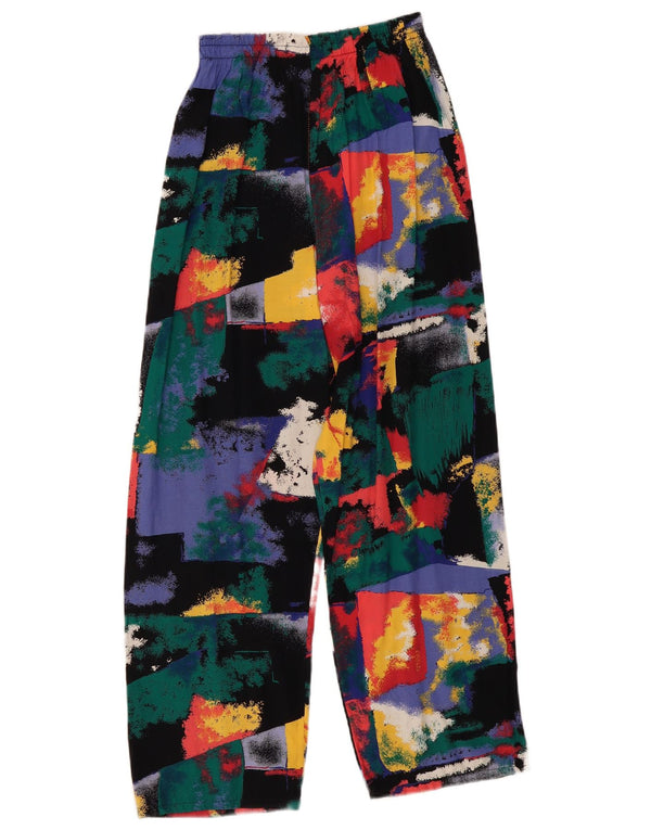 Винтажные женские повседневные брюки свободного покроя W30 L27 в разноцветном лоскутном стиле