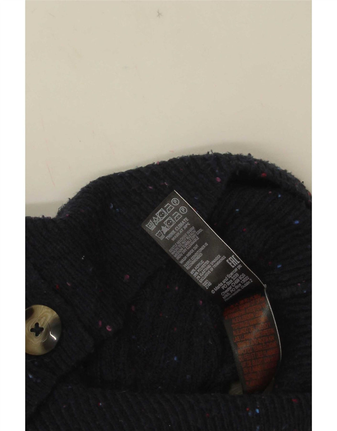 Женский кардиган Marks & Spencer UK 14, средний темно-синий в крапинку
