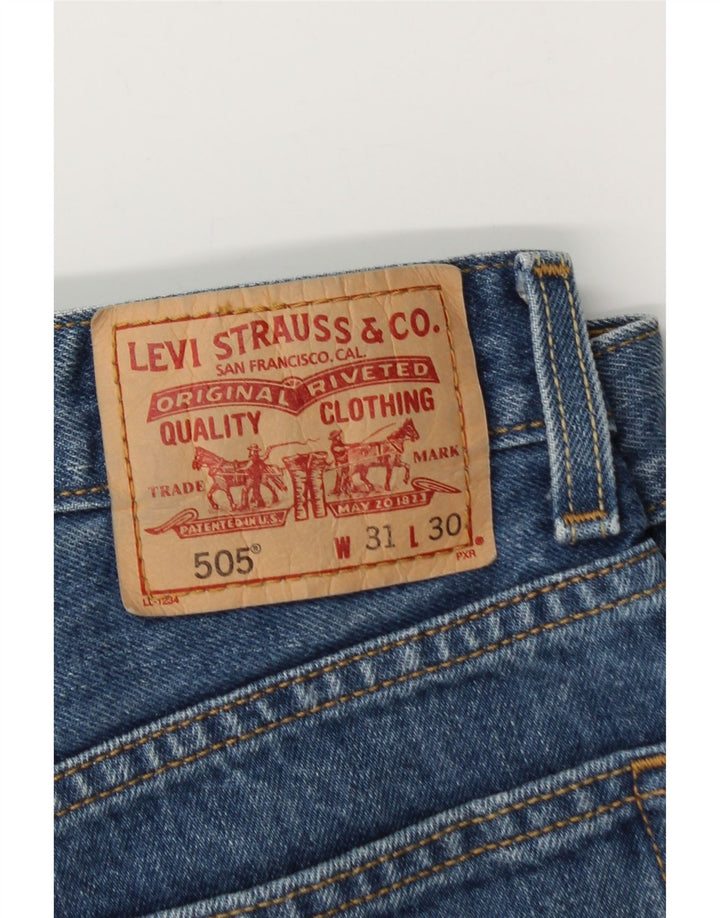 Мужские прямые джинсы Levi's 505 стандартного кроя W31 L28 синие, хлопок