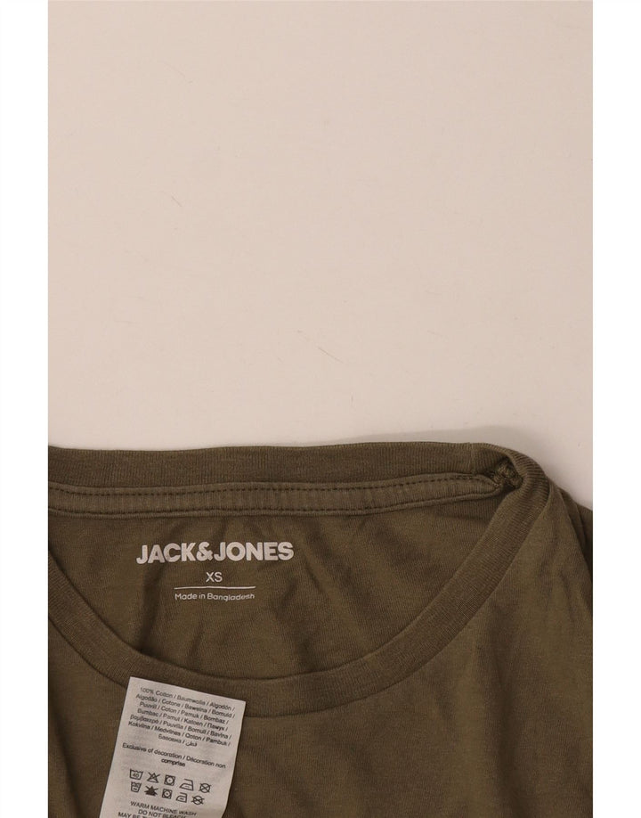 Мужской топ JACK & JONES с длинным рукавом XS, цвет хаки, хлопок