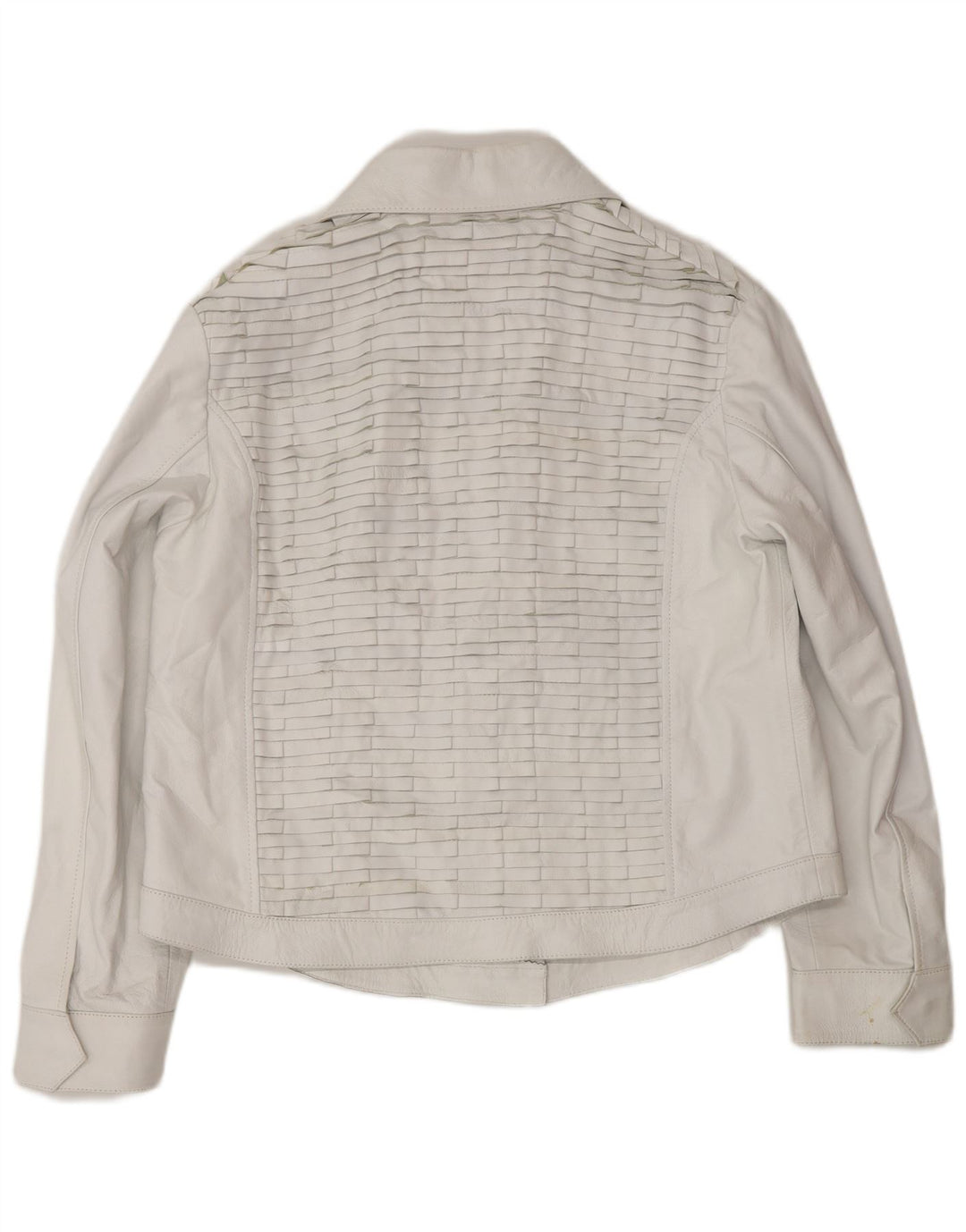 Винтажная женская кожаная куртка-бомбер UK 16, большая серая кожаная