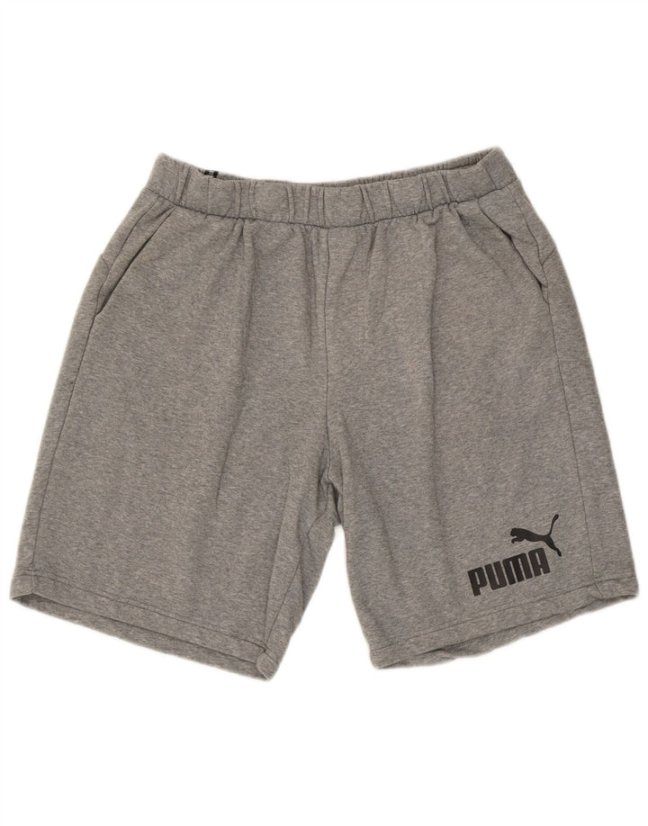 Мужские спортивные шорты Puma XL, серые хлопковые крапинки