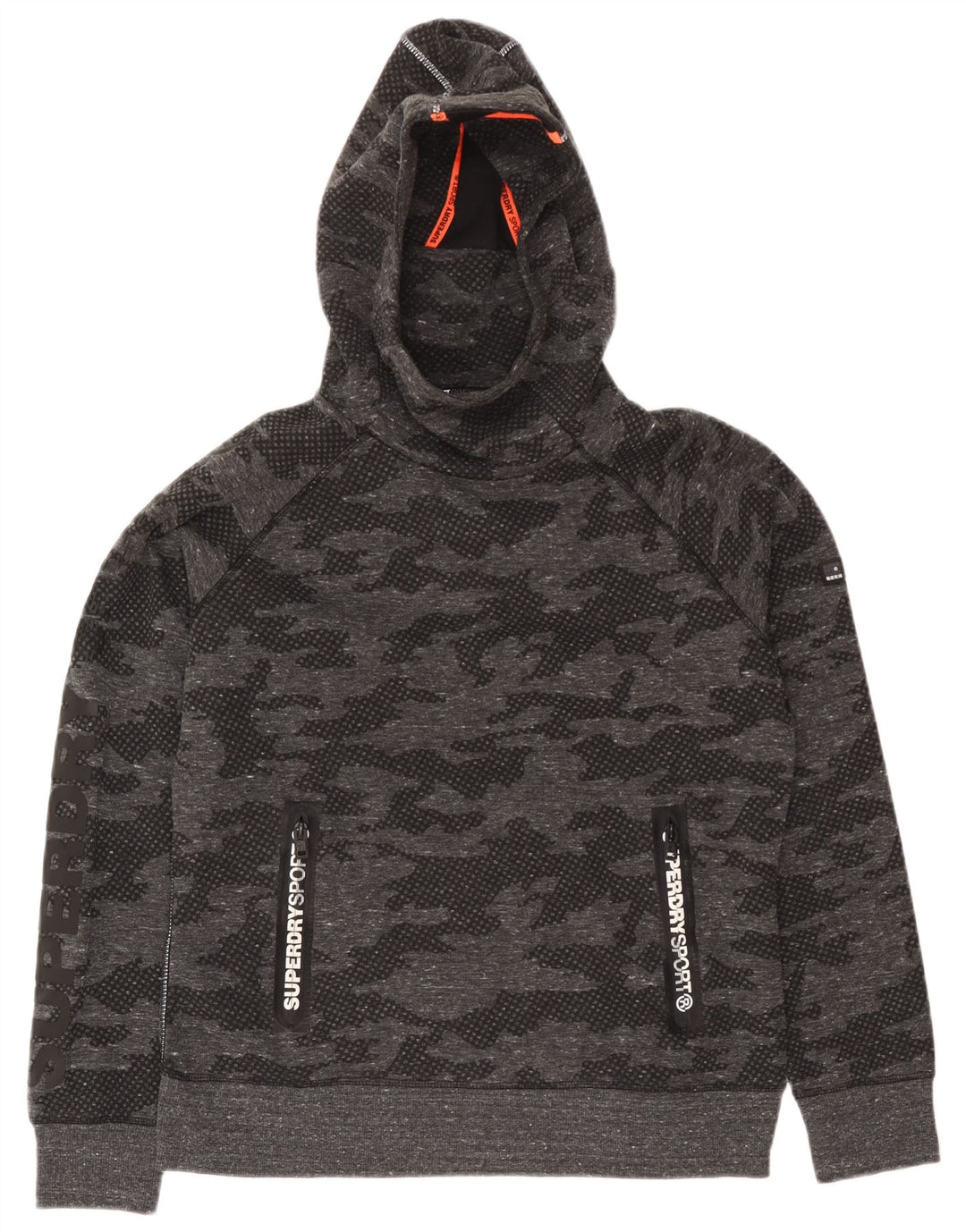 Женский спортивный костюм Superdry с рисунком UK 18 XL, серый камуфляжный полиэстер