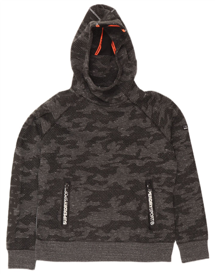 Женский спортивный костюм Superdry с рисунком UK 18 XL, серый камуфляжный полиэстер