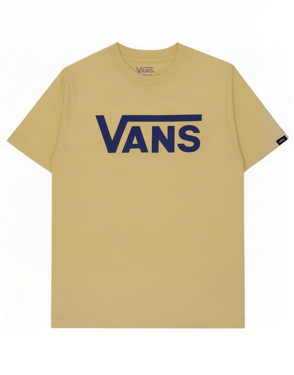 Футболка классического кроя с рисунком Vans для мальчиков, топ 8–9 лет, маленький желтый хлопок