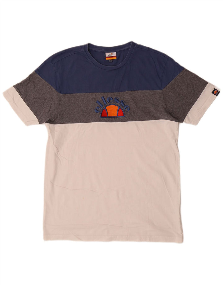 Мужская футболка Ellesse с графическим рисунком, средний разноцветный хлопок с цветными блоками