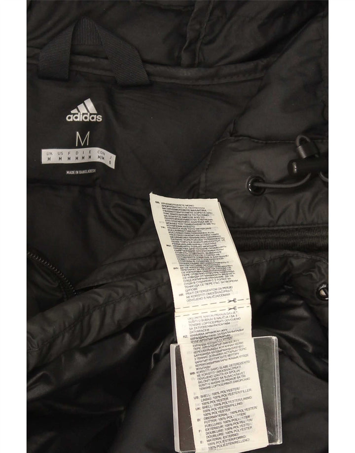 Мужская утепленная куртка Adidas с капюшоном UK 38, средний черный полиэстер