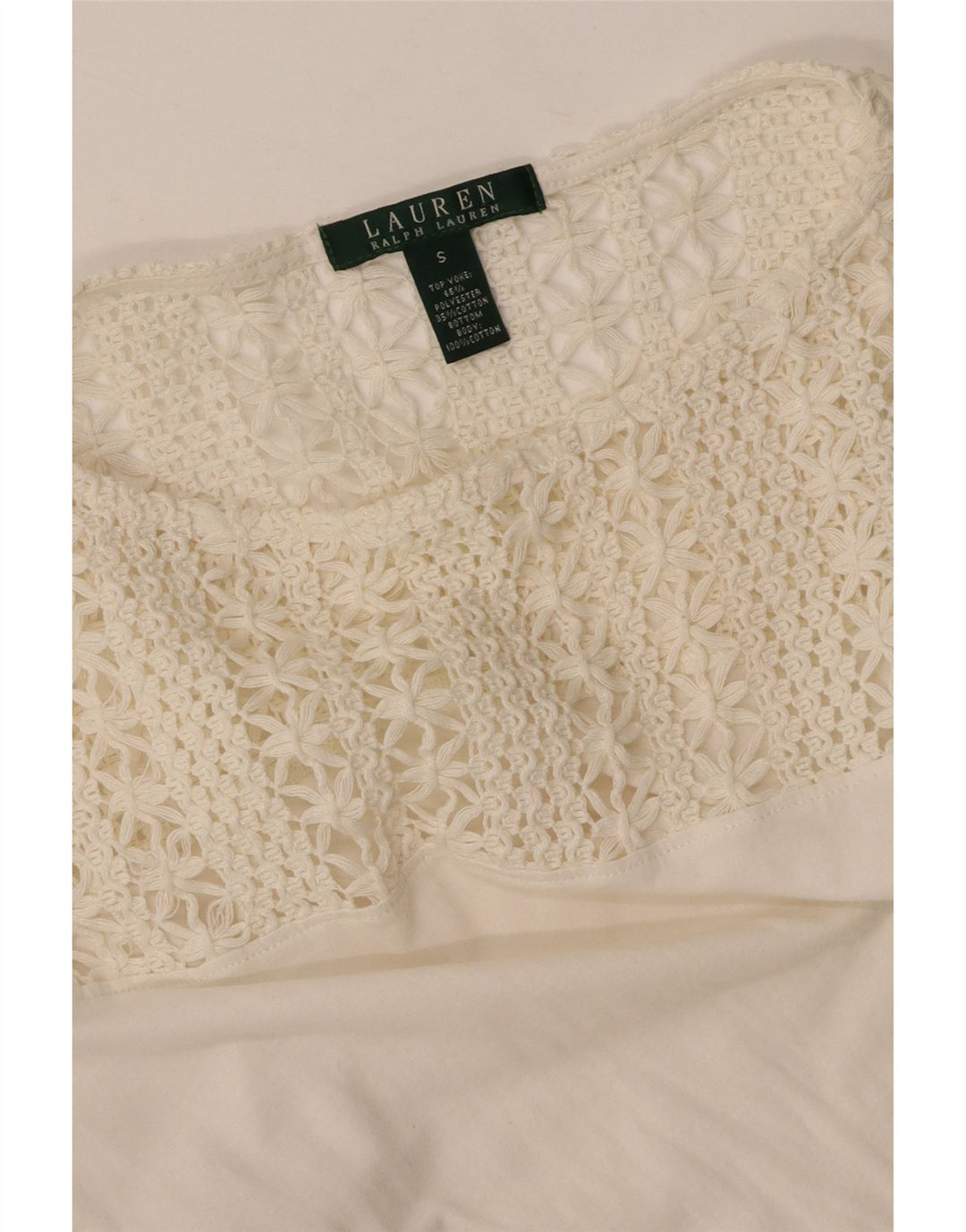 Женская блузка RALPH LAUREN Top UK 10, маленькая, белый хлопок