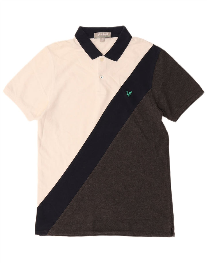 Мужская рубашка-поло Lyle & Scott, средний белый цвет, хлопок