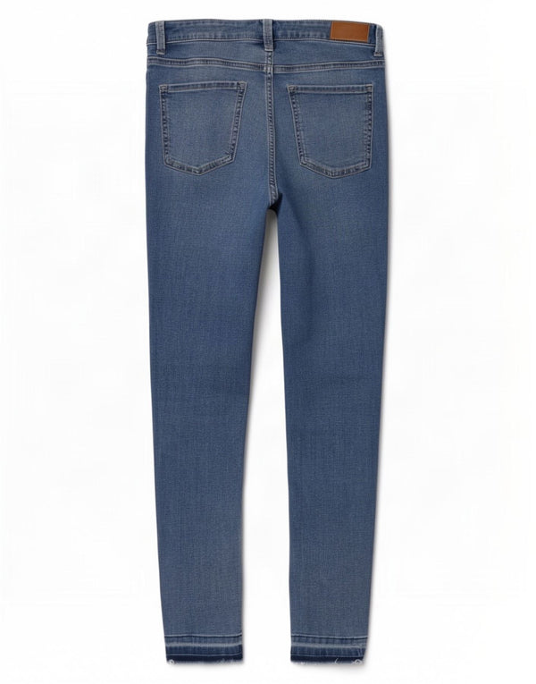 Женские потертые джинсы скинни Marks & Spencer UK 12 Medium W28 L27 Синие