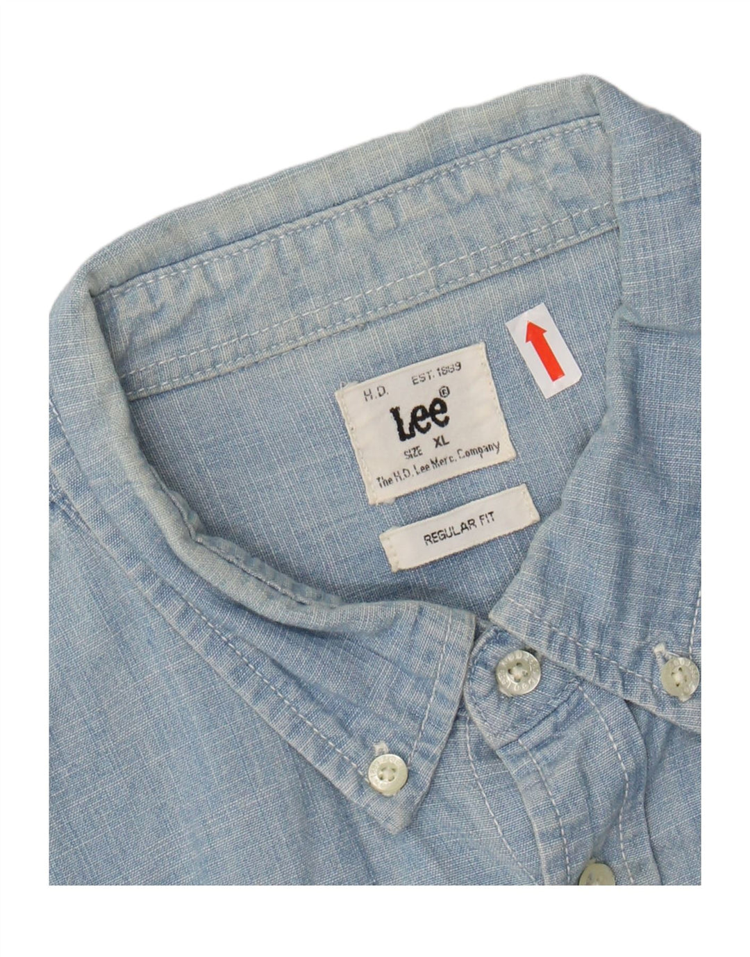 Мужская рубашка стандартного кроя LEE XL, синяя, хлопок