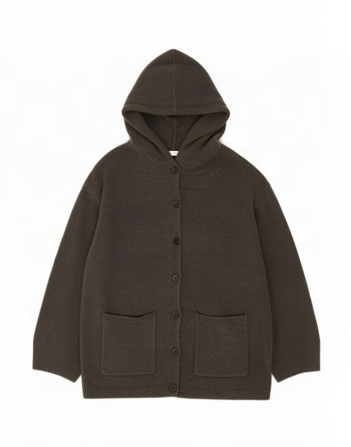 Женский свободный кардиган с капюшоном Zara UK 10, маленький серый цвет