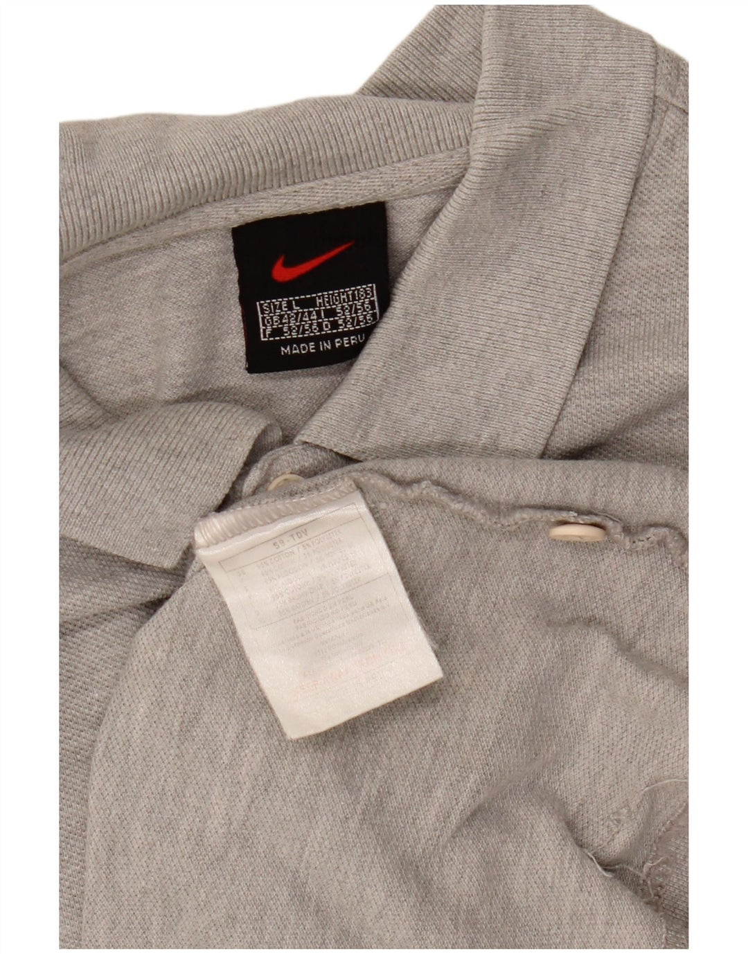 Мужская рубашка-поло Nike UK 44/46, большая серая, хлопок